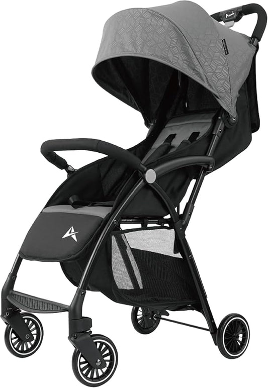 Alivio Lightweight Pushchair, Folding Baby Stroller 0-3 Years, Toddlers Travel Stroller with Mosquito Nets, Shoulder Strap, Anti-Friction & Wheels (Grey) by Alivio
