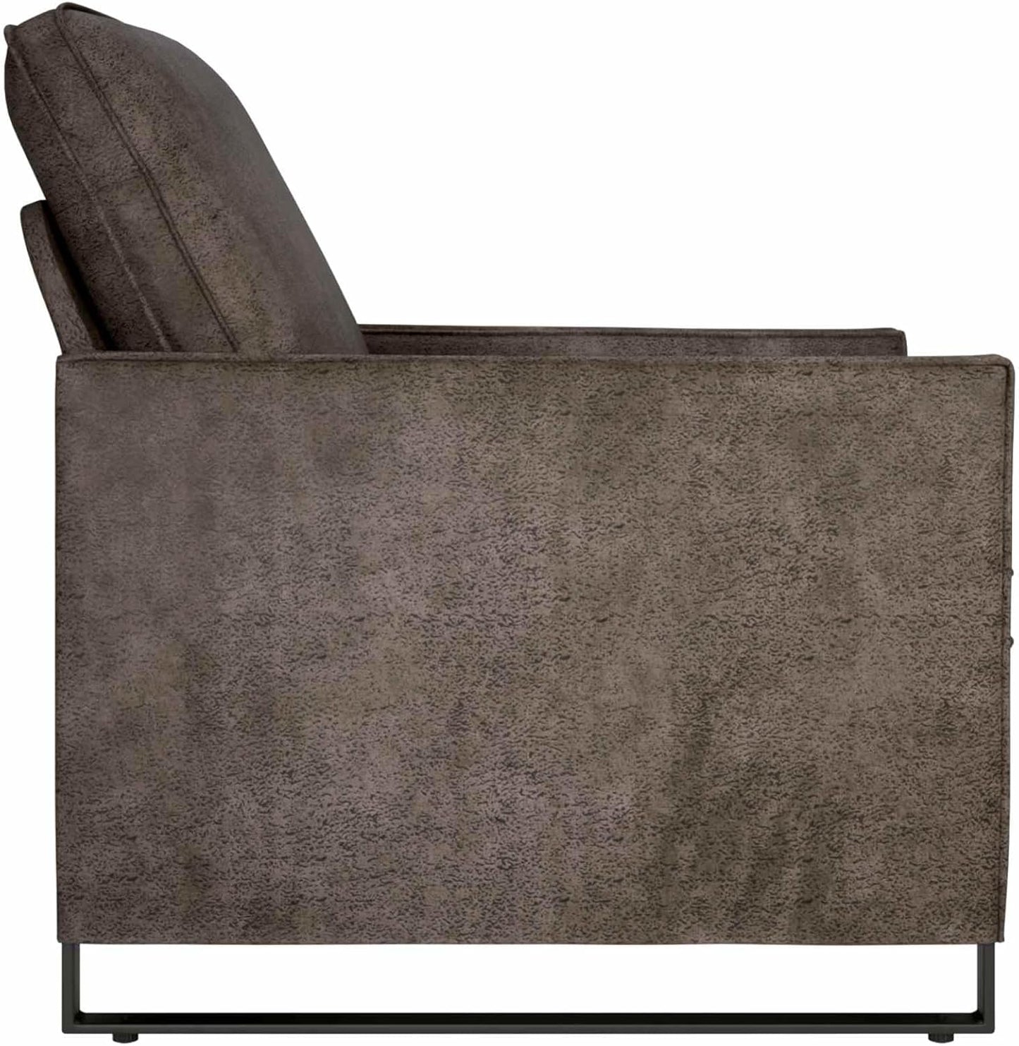 Homgoday Elevate your space with this Dark Grey Single Sofa. Crafted from soft faux suede, it measures 70x81x82 cm, offering stylish comfort and a modern touch to any room.