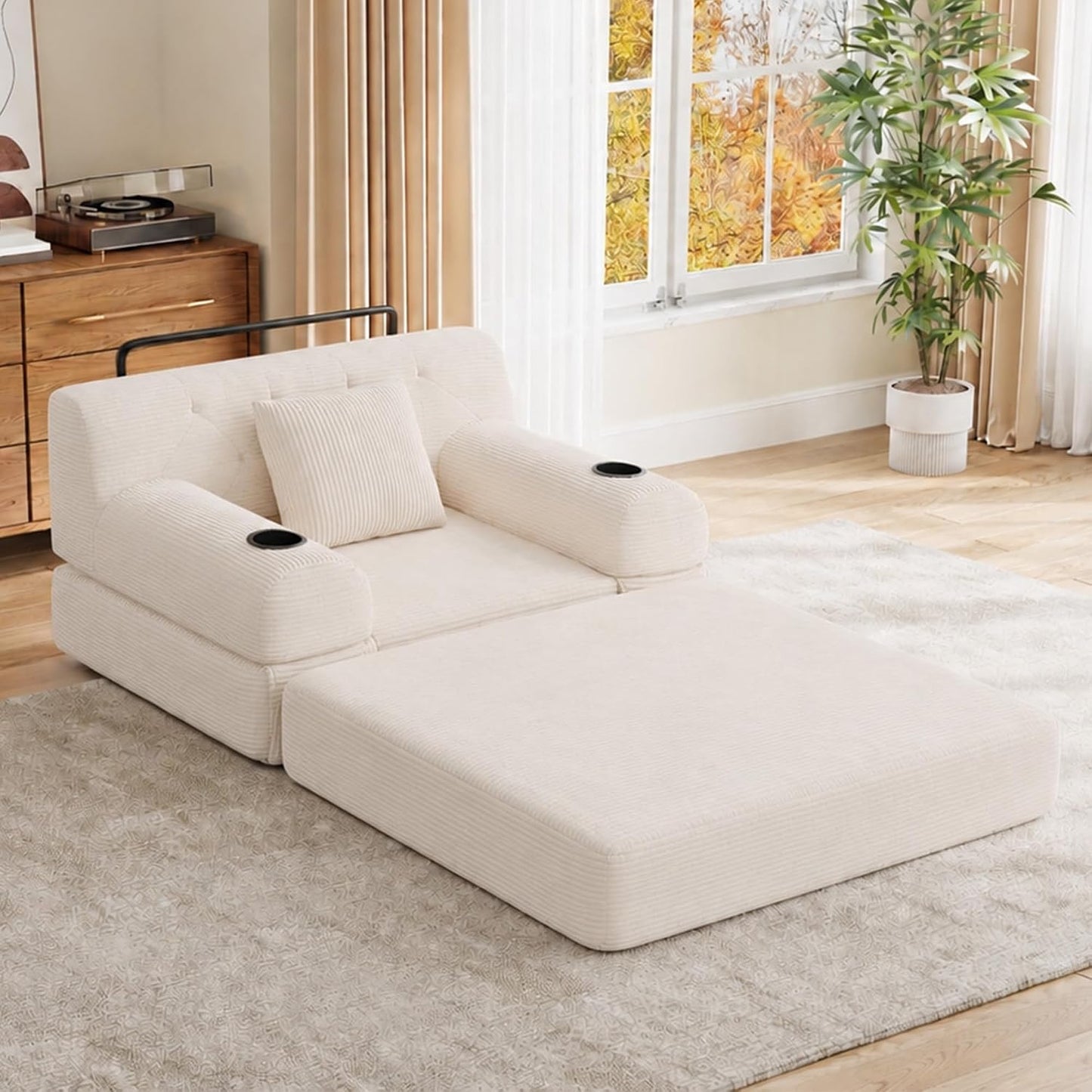 Single Sofa Bed, Reading Chair & Chaise Lounge for Small Living Rooms