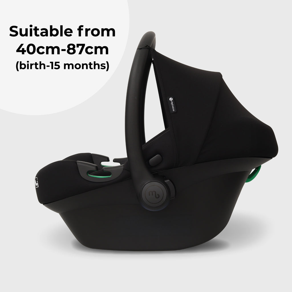 MBCS02 i-Size Infant Carrier Car Seat (40-87cm) - Black by My Babiie