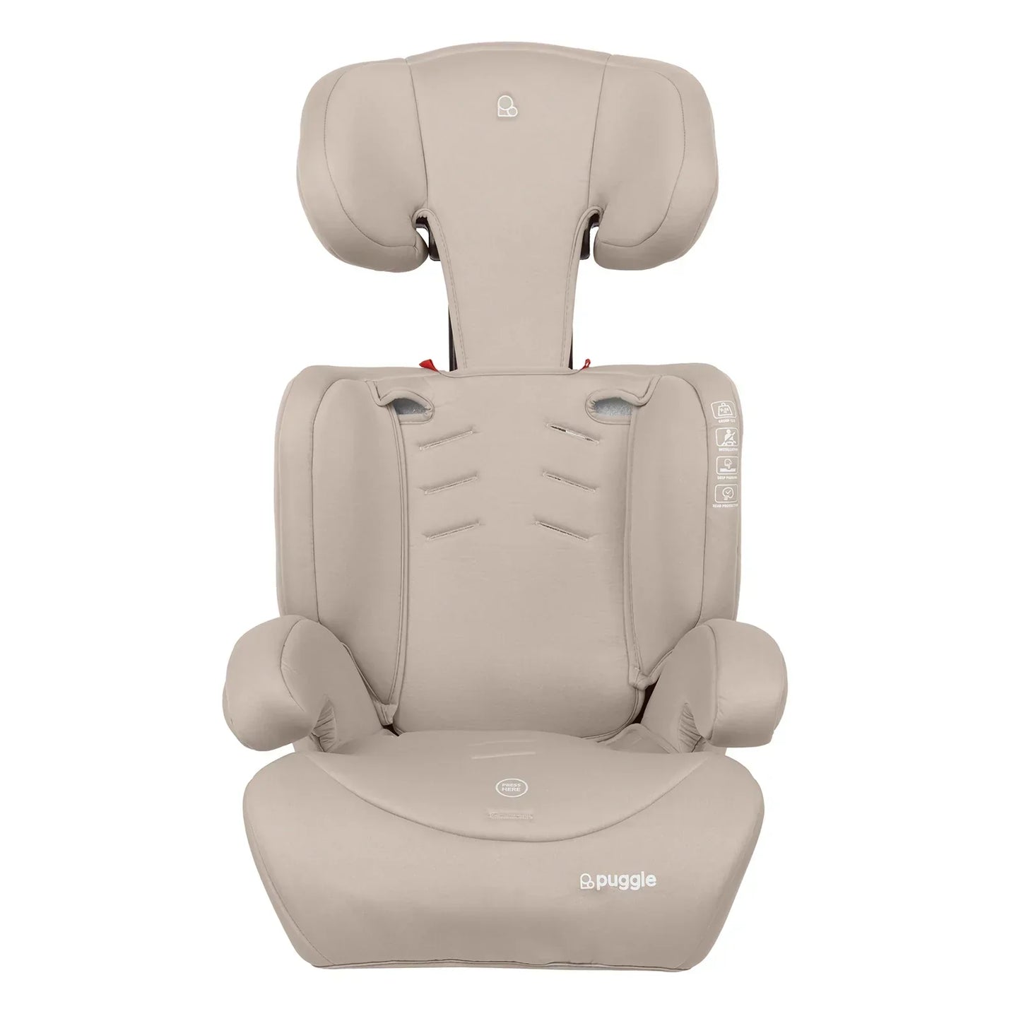 Puggle Maxi Gro Comfort Group 1/2/3 Eco Car Seat Booster Seat - Cashmere (9 Months-12 Years) by Puggle